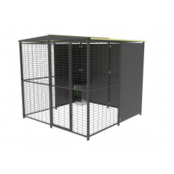 Hondenkennel met zadeldak...