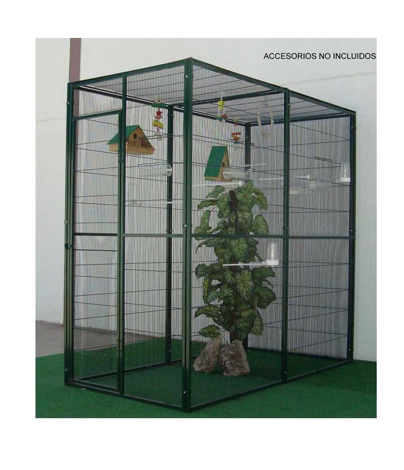 Aviaries for birds: 2 sqm aviary with mesh roof. IMOR®