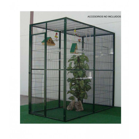 Aviaries for birds: 2 sqm aviary with mesh roof. IMOR®