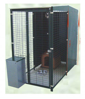 Hondenkennel met zadeldak...